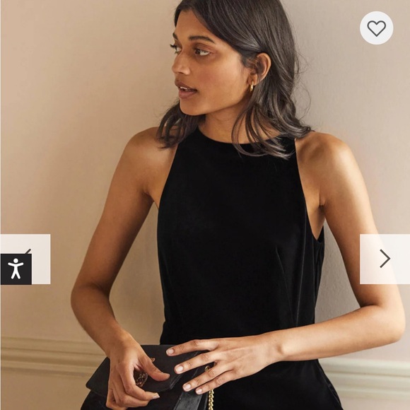 Boden Halterneck Velvet Jumpsuit - Picture 4 of 11